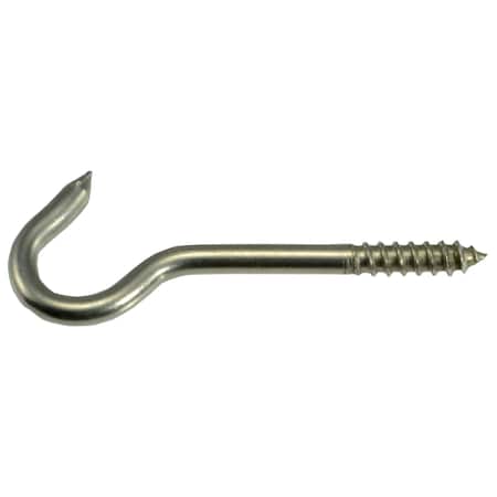 Midwest Fastener #6 x 9/64" x 3/8" x 2" 18-8 Stainless Steel Screw Hooks 10PK 32623